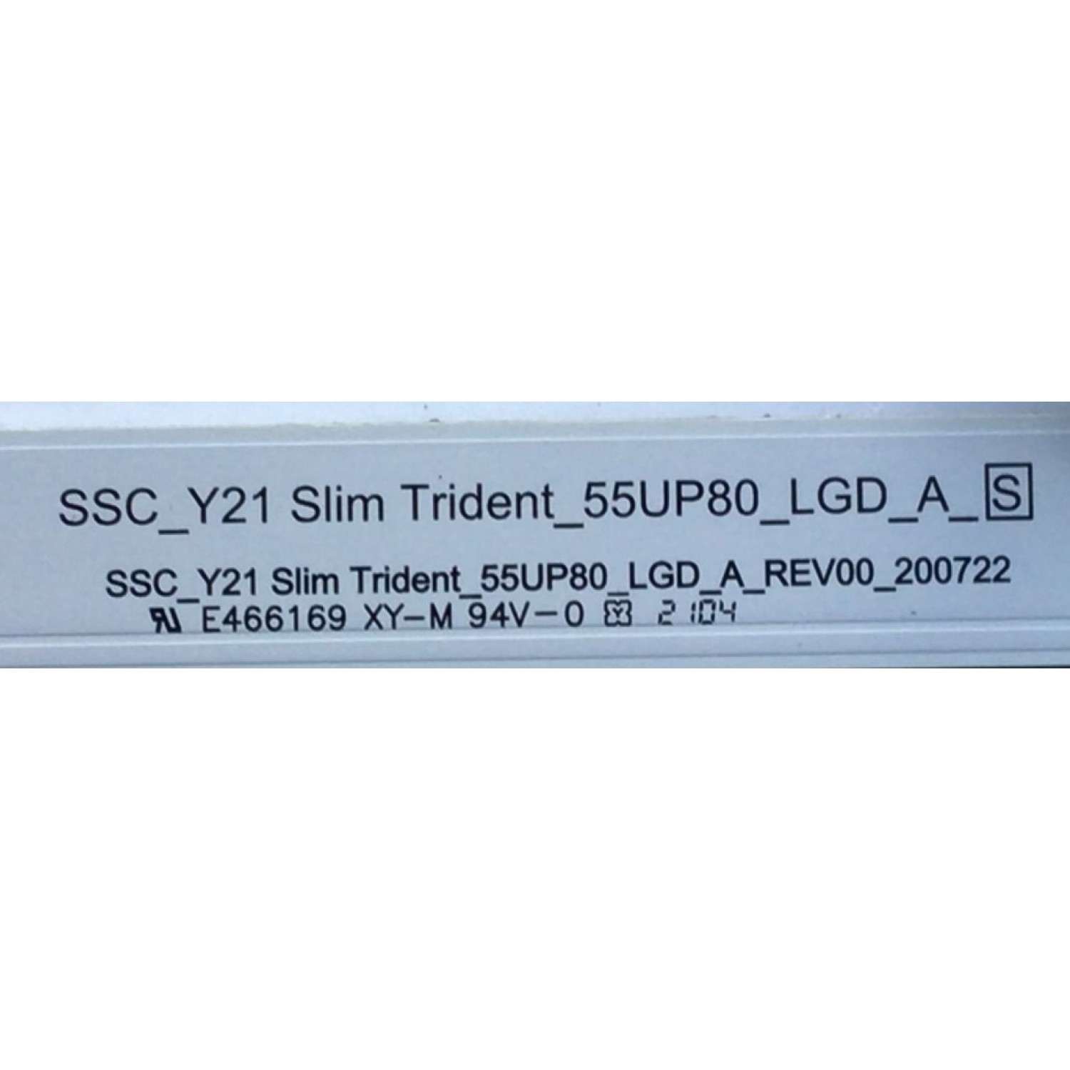 KIT DE LED'S PARA TV LG (7 PIEZAS) / NUM DE PARTE EAV65010301 / SSC_Y21 SLIM TRIDENT_55UP80_LGD_A_S / SSC_Y21 SLIM TRIDENT_55UP80_LGD_A_REV00_200722 / E466169 / PANEL NC550TQG-AAKH1 / MODELOS / 55UP8000PUA.BUSYLKR / 55UP7670PUC / 55UP7670PUC.BUSYLJM - Imagen 3